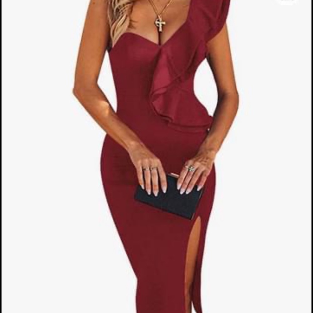Women’s red cocktail dress